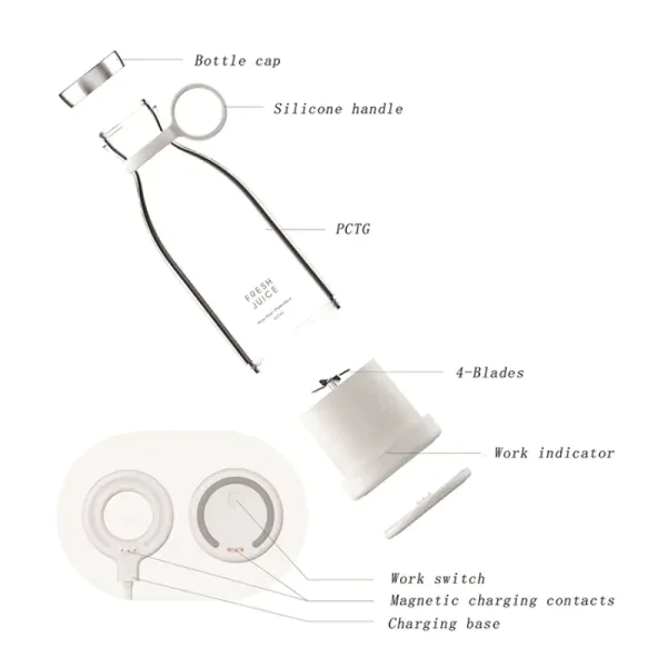 Copo espremedor elétrico USB sem fio